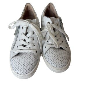 Ron White Oralie Woven Leather Lace Up Sneakers Size 36